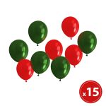 Set baloane - roșu, verde -metalic - 15 piese / pachet Best CarHome