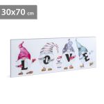 Tablou cu LED - LOVE - cu agățătoare, 2 baterii AA - 30 x 70 cm (58477) Best CarHome