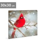 Tablou cu LED - cinteză roșie - 2 baterii AA - 30 x 30 cm (58478) Best CarHome