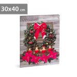 Tablou de Crăciun - LED - cu agățătoare, 2 baterii AA - 30 x 40 cm (58468) Best CarHome