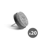 Picioare de fetru pentru mobilă (cu cui) 20buc. / pachet - gri Best CarHome
