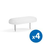 Picior alunecos pentru mobilă - alb - 43 x 18 mm - 4 buc Best CarHome