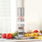 Râșniță pentru condimente 4 in 1 - inox - 5 x 21 cm - BEWELLO Best CarHome
