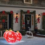 Sfera gonflabila cu LED RGB pentru decorare pom de Crăciun - 60 cm Best CarHome