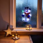 Decor fereastra LED PVC - om de zăpadă - 26 x 17 cm - 3 x AAA Best CarHome