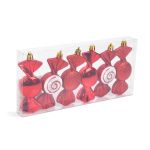 Set decor brad - bomboane roșii - 10 x 3,6 cm - 6 buc/set Best CarHome
