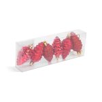 Set decor pentru brad - conuri roșii - 6 cm - 6 buc / set Best CarHome