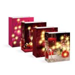 Pungă cadou - 10 LED-uri alb cald, hartie - 265 x 127 x 330 mm - 4 tipuri / pachet Best CarHome