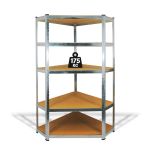 Raft Salgo pe colț - 5 niveluri - metal - max. 175 kg - 180 x 90 x 30 cm Best CarHome