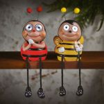 Figurine de animale solare cu picioare - 2 tipuri de albine - 2 LED alb - 10 x 8,5 x 26 cm Best CarHome