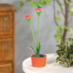 Floare colorată solară - 8 x 8 x 32 cm - 10 LED-uri alb cald - rosu Best CarHome