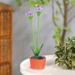 Floare colorată solară - 8 x 8 x 32 cm - 10 LED-uri alb cald - violet Best CarHome