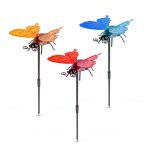 Lampă solară - fluture - multicolor - 12 x 6 x 21,5 cm - 4 LED Best CarHome