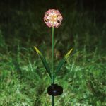 Floare solară - Hortensia - 2 tipuri - 25 LED alb cald - 13 x 7 x 65 cm Best CarHome