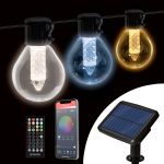 Șir de lumini solare inteligente - 15 LED-uri albe - temperatură de culoare reglabilă - 7,5 m - bluetooth Best CarHome