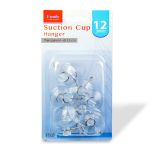 Cârlig cu ventuză - 3,5 cm - transparent - 12 buc/pachet Best CarHome
