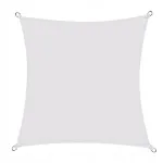 Copertina parasolar, patrata, inele metalice, gri deschis, 5x5 m, Springos GartenVIP DiyLine