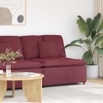 Modul central canapea modulară cu perne, roșu vin, 100 cm GartenMobel Dekor