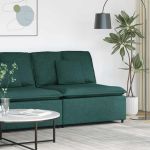Modul central canapea modulară cu perne, verde închis, 100 cm GartenMobel Dekor