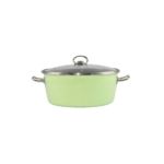 Oala emailata cu capac sticla, Green Elite, 5 litri Handy KitchenServ