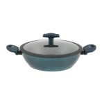 Cratita joasa din Aluminiu cu Strat Antiderapant și Capac de Sticlă Sea Line 28 cm, pentru Inducție Handy KitchenServ