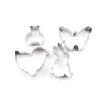 Forme de Decupaj Teme de Paște și Primăvară Set 4 Bucăți din Oțel Inoxidabil Handy KitchenServ