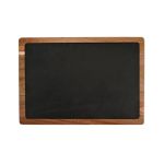 Set de Servire Elegant din Piatra Ardezie cu Suport din Lemn de Acacia 33 x 23 cm Handy KitchenServ