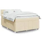 Pat continental cu saltea, crem, 140x200 cm, material textil GartenMobel Dekor
