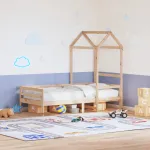 Pat de zi cu acoperiș, 80x200 cm, lemn masiv de pin GartenMobel Dekor