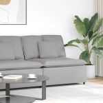 Modul de colț pentru canapea modulară cu perne gri nor 100 cm GartenMobel Dekor