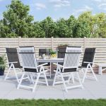 Perne scaun cu spătar înalt 6 buc, antracit, țesătură Oxford GartenMobel Dekor