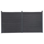 Set panouri pentru gard, gri, 353x186 cm, WPC GartenMobel Dekor