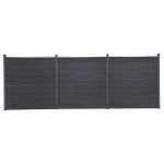 Set panouri pentru gard, gri, 526x186 cm, WPC GartenMobel Dekor