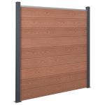 Set panouri pentru gard, maro, 180x186 cm, WPC GartenMobel Dekor