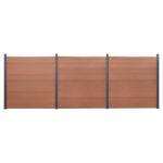 Set panouri pentru gard, maro, 526x186 cm, WPC GartenMobel Dekor