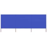 Paravan anti-vânt cu 3 panouri, azur, 400 x 80 cm, textil GartenMobel Dekor
