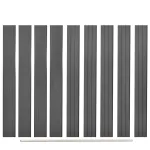 Plăci de schimb pentru gard, 9 buc., gri, 170 cm, WPC GartenMobel Dekor
