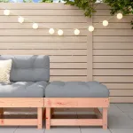 Taburet de grădină cu pernă, lemn masiv douglas GartenMobel Dekor