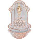 Chiuveta de gradina, aluminiu, alb si portocaliu, efect cupru, 22x10x37 cm, Strend Pro GartenVIP DiyLine