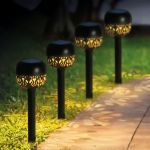 Lampă solară - 1 LED alb cald - 8 x 8 x 38 cm Best CarHome