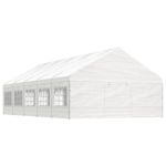Foișor cu acoperiș, alb, 11,15x5,88x3,75 m, polietilenă GartenMobel Dekor