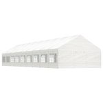 Foișor cu acoperiș, alb, 20,07x5,88x3,75 m, polietilenă GartenMobel Dekor