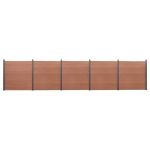 Set panouri pentru gard, maro, 872x186 cm, WPC GartenMobel Dekor