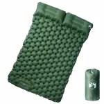 Saltea de camping auto-gonflabilă, cu perne, 2 persoane, verde GartenMobel Dekor