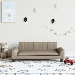 Canapea pentru copii, cappuccino, 90x53x30 cm, piele ecologică GartenMobel Dekor