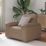 Canapea Scaun Cappuccino 60 cm piele artificială GartenMobel Dekor