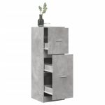Dulap de farmacie, gri beton, 40x41x118 cm, lemn prelucrat GartenMobel Dekor