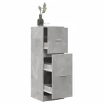 Dulap de farmacie, gri beton, 40x41x118 cm, lemn prelucrat GartenMobel Dekor