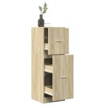 Dulap de farmacie, stejar sonoma, 40x41x118 cm lemn prelucrat GartenMobel Dekor