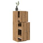 Dulap farmacie, stejar artizanal, 40x41x118 cm, lemn prelucrat GartenMobel Dekor